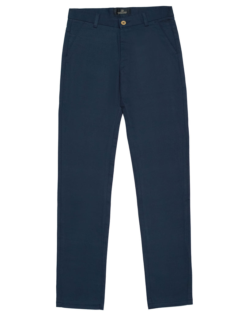 (Sco-tch-So-da) Navy Cotton Chino  Imported Stuff