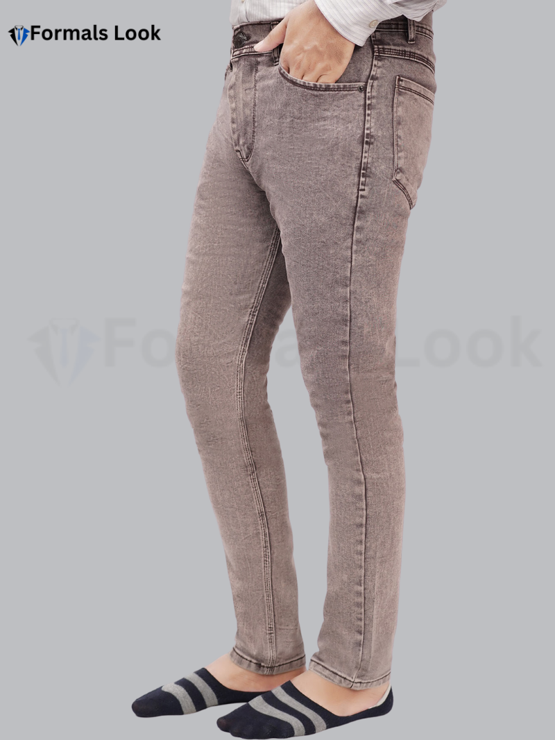 Jeans Pant Brown Color Imported Stuff Ultra Stretch