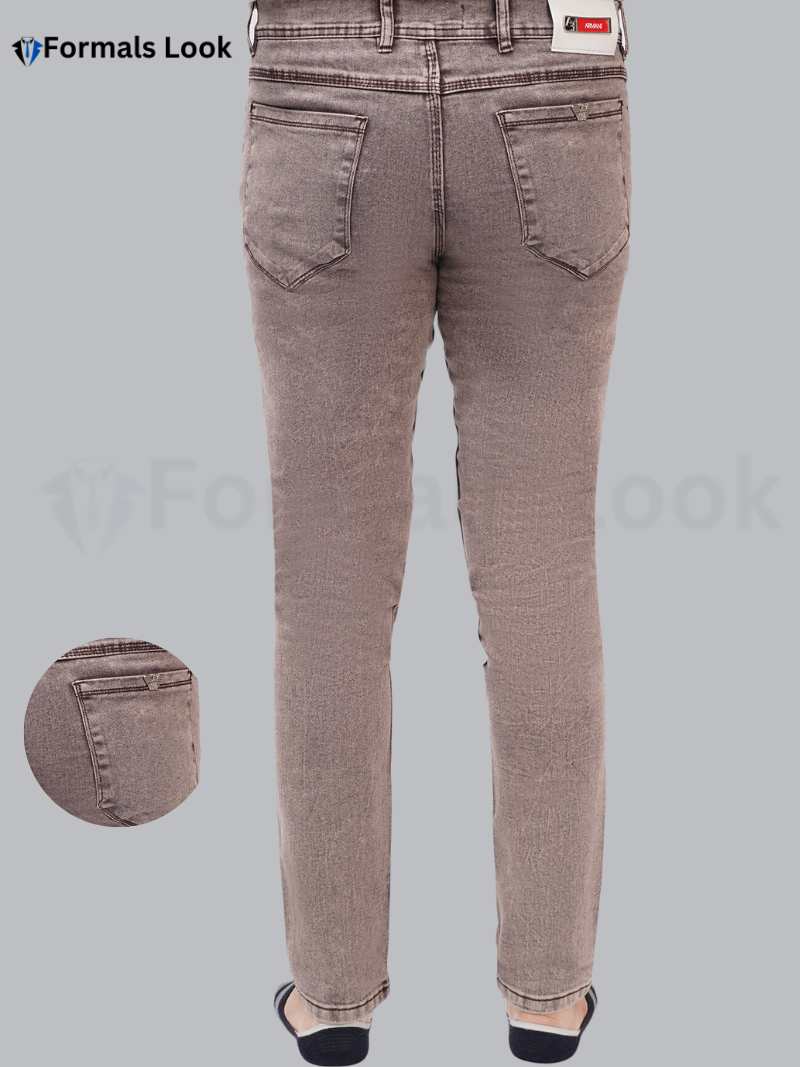 Jeans Pant Brown Color Imported Stuff Ultra Stretch