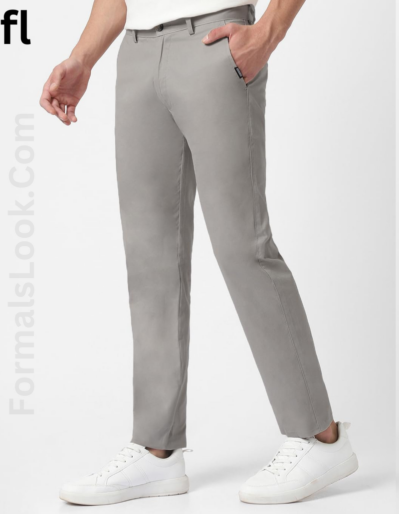 Smart Fit Grey Cotton Imported Stuff Pant