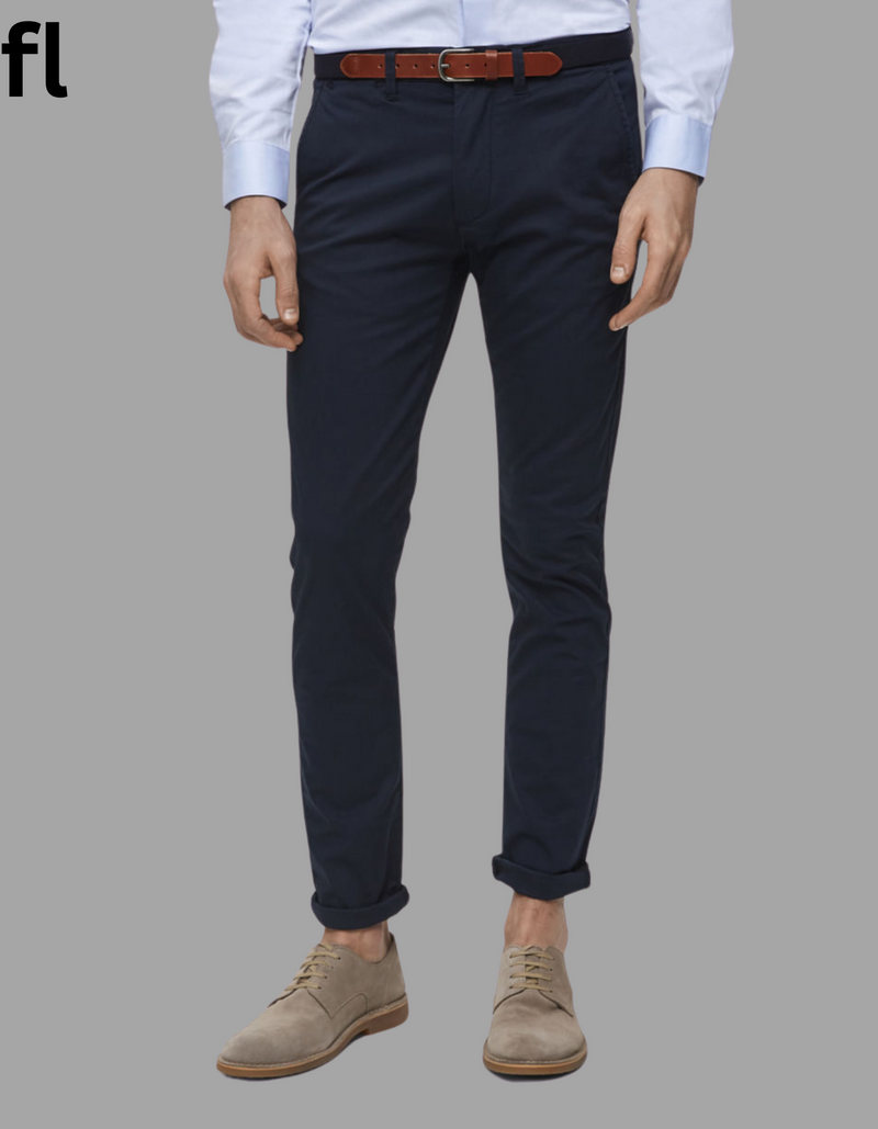 Smart Fit Navy Cotton Imported Stuff Pant