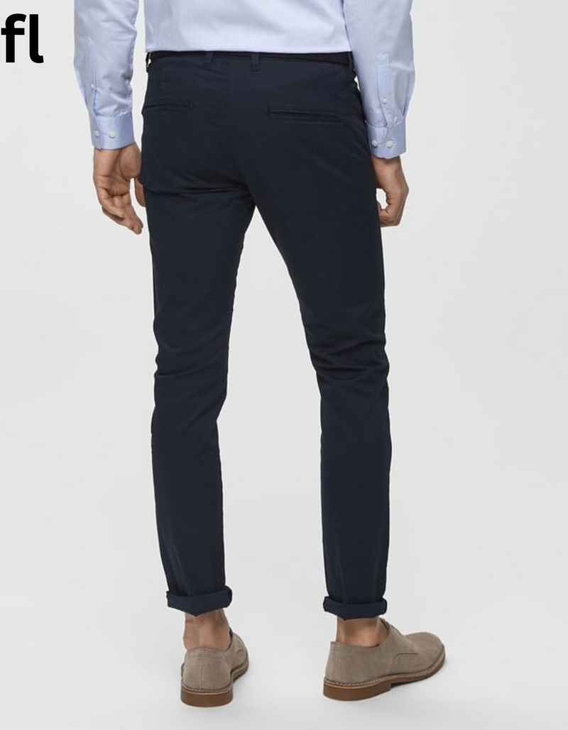 Smart Fit Navy Cotton Imported Stuff Pant