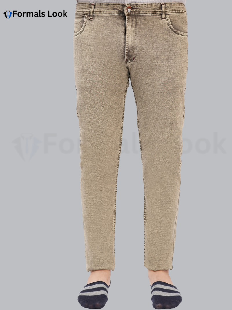 Jeans Pant Light Camel Color Ultra Stretch In Imported Stuff