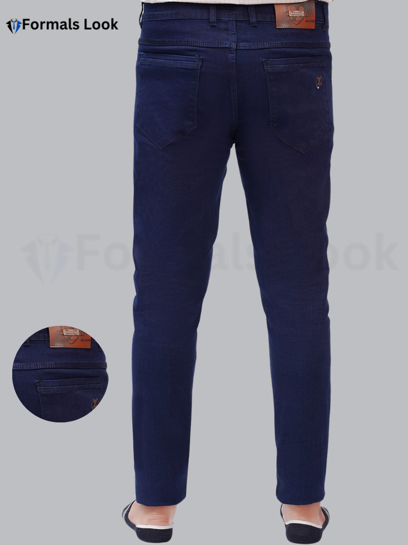 Jeans Pant Blue Solid Color Ultra Stretch Imported Stuff