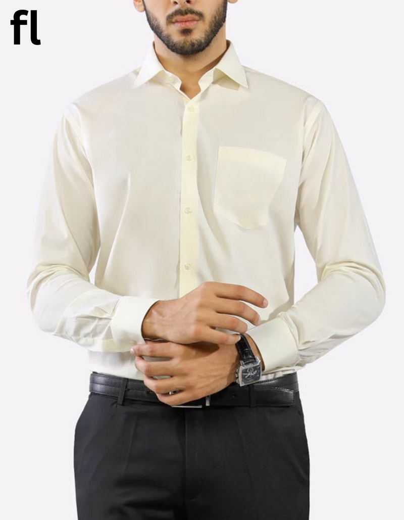 Cream Color Premium Formal Shirt