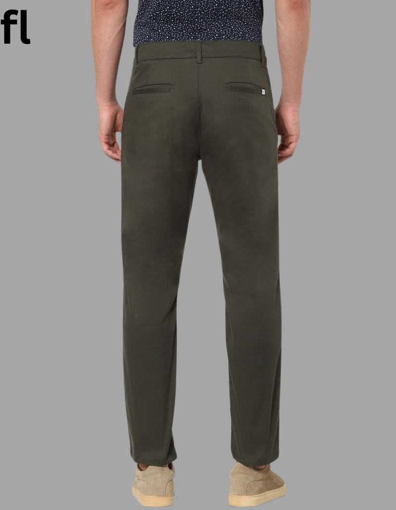 Smart Fit Olive Green Cotton Imported Stuff Pant