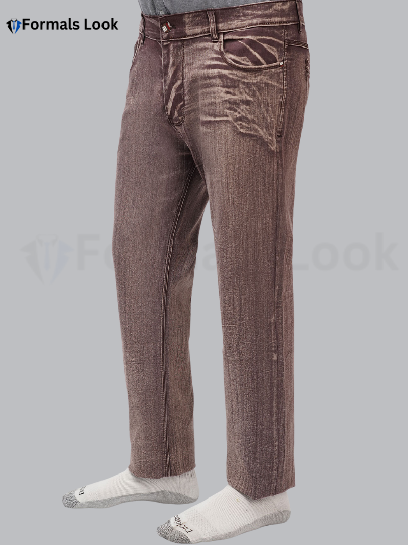 Jeans Pant Brown Color In Stretch