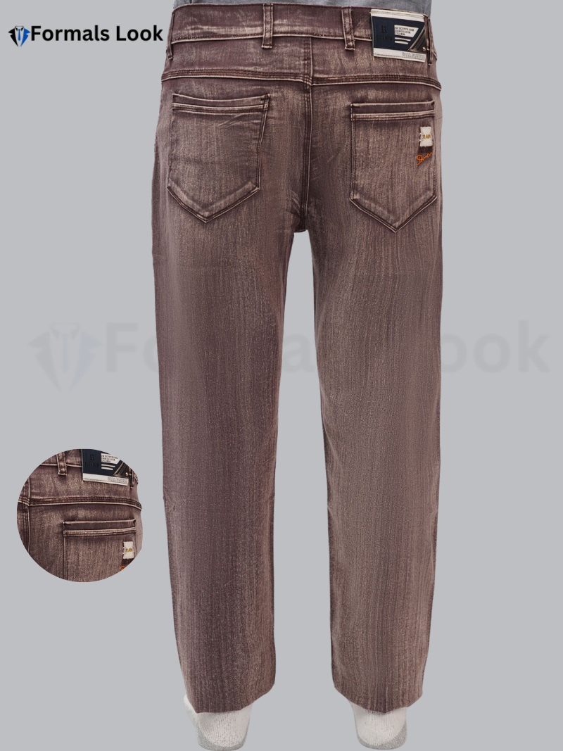 Jeans Pant Brown Color In Stretch