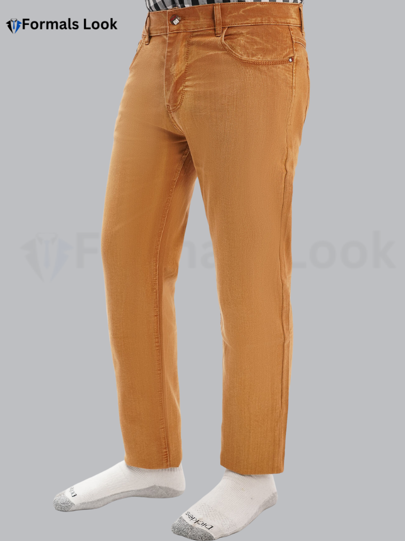 Jeans Pant Camel Color In Stretch