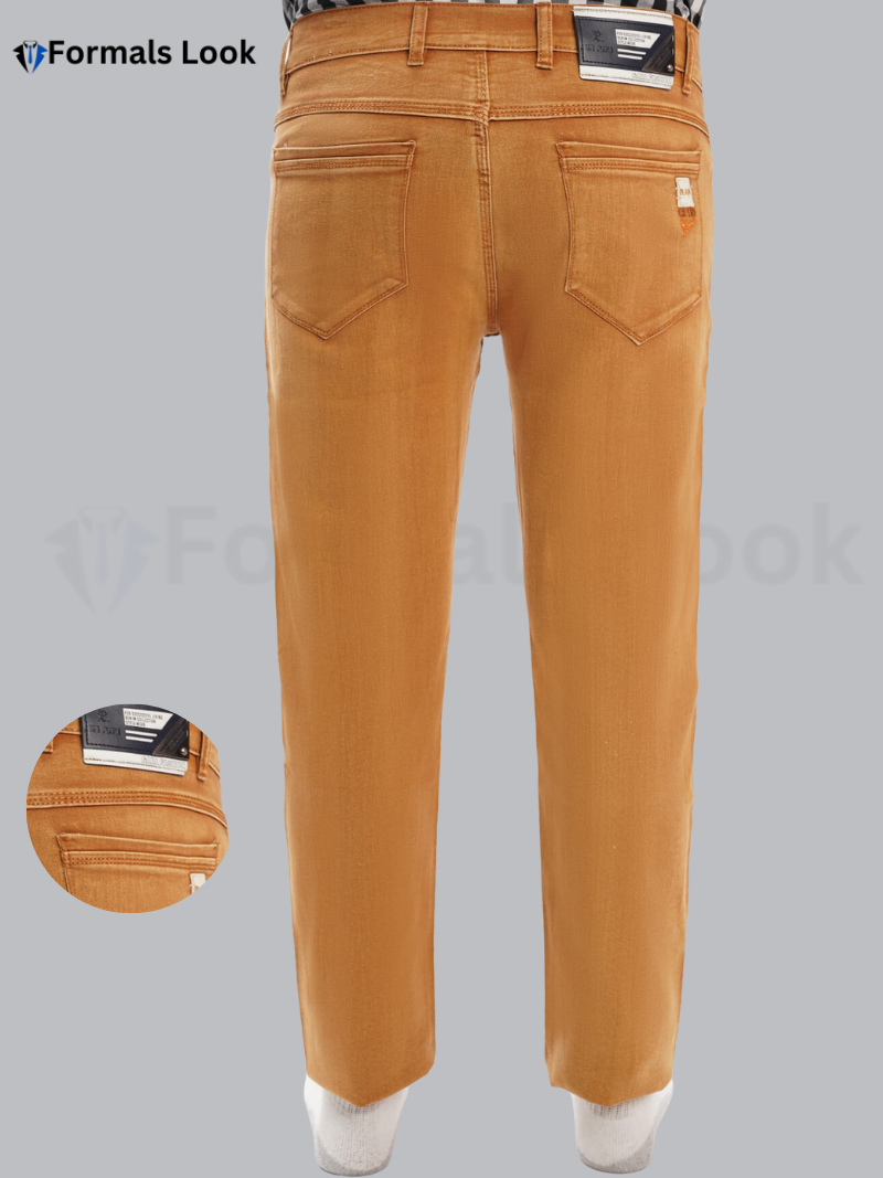 Jeans Pant Camel Color In Stretch