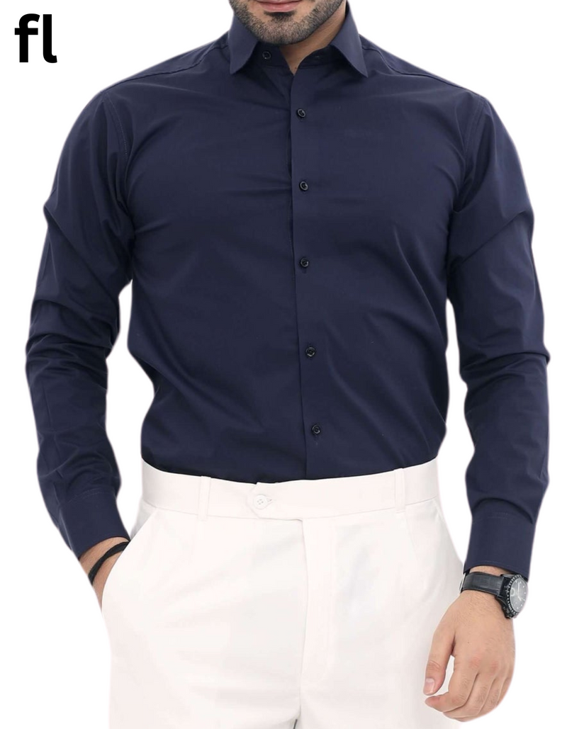 Navy Blue Premium Formal Shirt