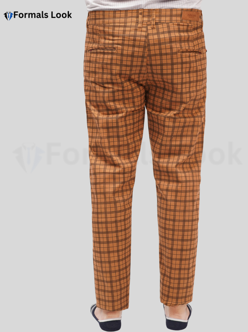 Dark Brown Pant Cotton Check