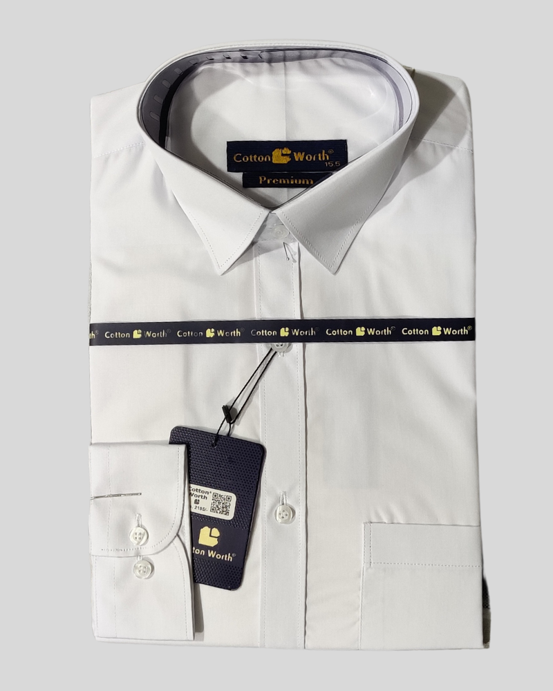 Pure White Premium Formal Shirt