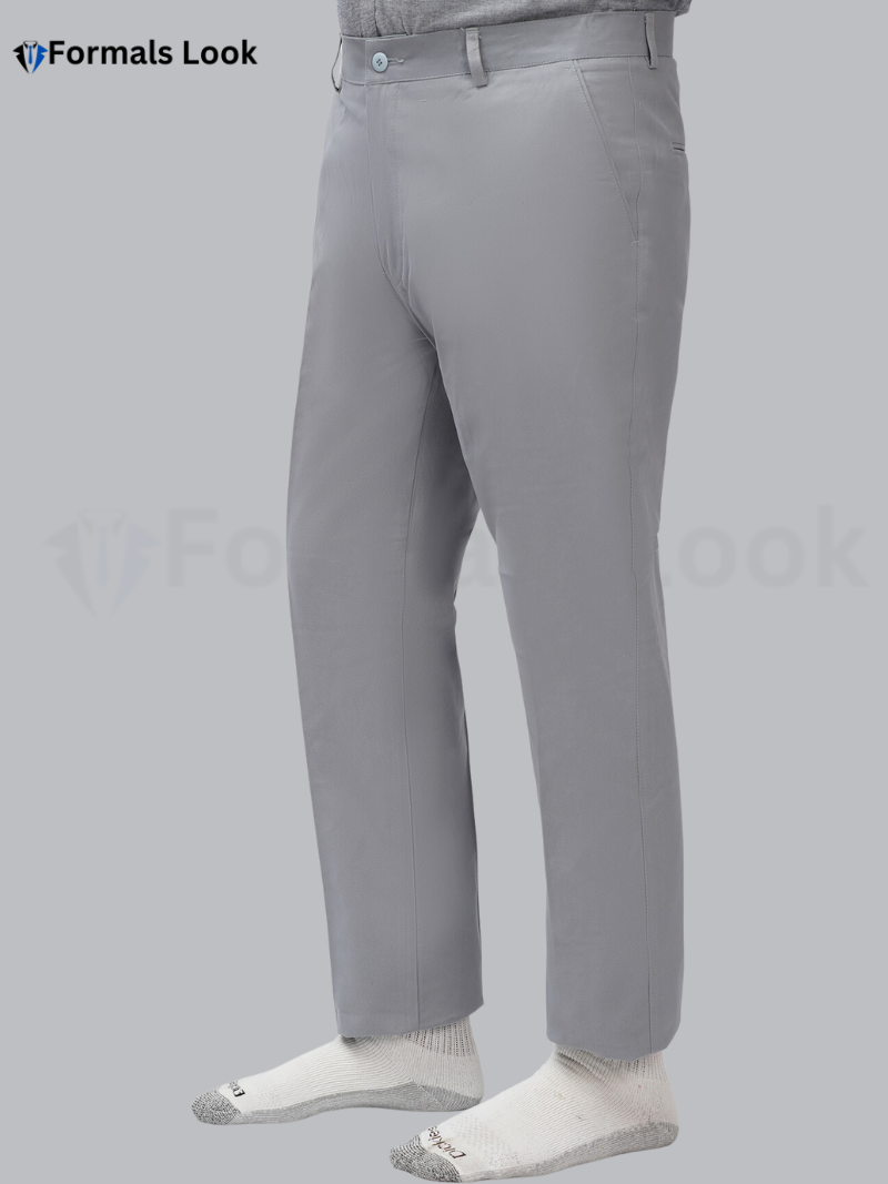 D..O.C.K.E.R Grey Premium Cotton Mens Pant