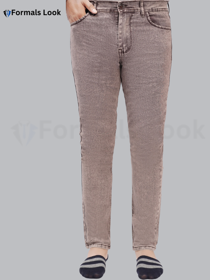 Jeans Pant Brown Color Imported Stuff Ultra Stretch