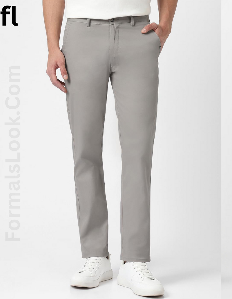 Smart Fit Grey Cotton Imported Stuff Pant