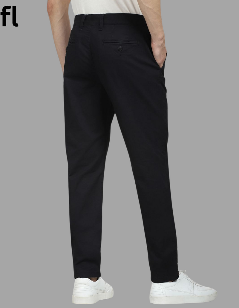 Smart Fit .Black Cotton Imported Stuff Pant