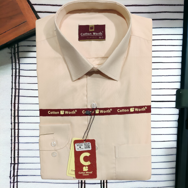 Peach Color Premium Formal Shirt