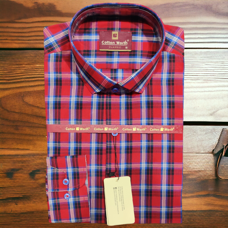 Formal Check Shirt Premium